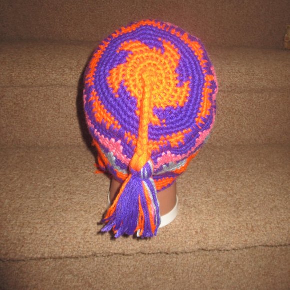 Hat 20"-22" Crochet NEW Handmade Size M Cap KIDS WOMEN`S UNISEX STYLE - Picture 6 of 6